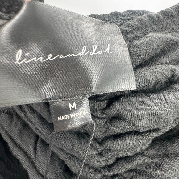 Line & Dot Women's Unlined jersey Off The Shoulder Kelly Dress Black Size M NWT - Picture 12 of 13